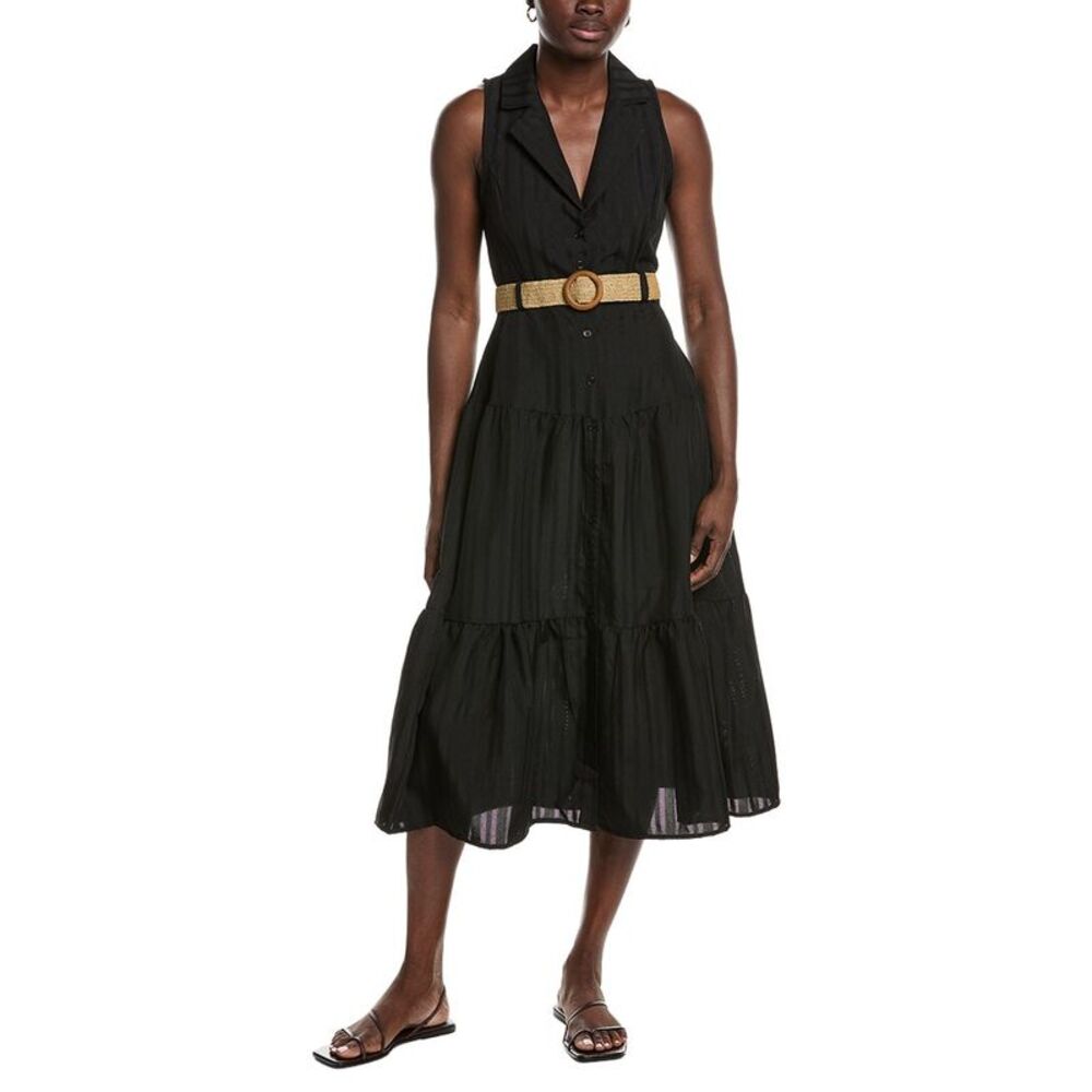 Marion Womens  Belted A-Line Dress, Black